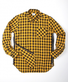 GEOMETRIC SIDE-ZIP SHIRT (YELLOW)