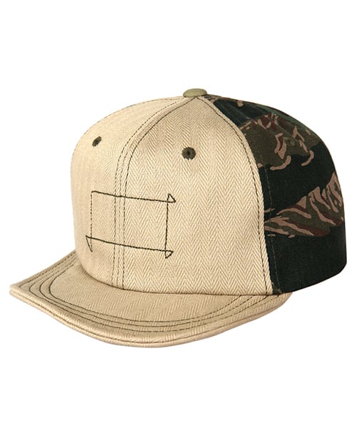 4 camos leather-back cap