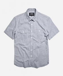 ROUND HALF SLEEVE SHIRT _ BLUE