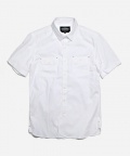 ROUND HALF SLEEVE SHIRT _ WHITE