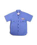 스웰맙(SWELLMOB) Swellmob CPO s/s work shirts -sky blue-