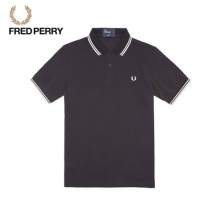 프레드페리 카라티 슬림핏 / 블랙 / M3600-524 / Fred perry SLIM FIT TWIN TIPPED SHIRT