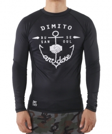 [DMT SURF] DA COLLABO BLACK RASHGUARD 디미토 래쉬가드 안티도트 콜라보