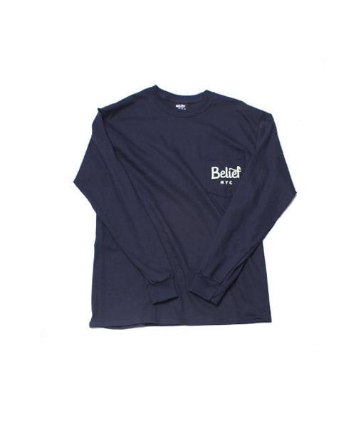 빌리프 엔와이씨(BELIEF NYC) QUEENS BOUND L/S POCKET TEE - 48,000 | 무신사 스토어