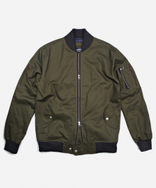 TWILL MA-1 JACKET 002 _ KHAKI