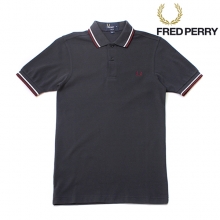 프레드페리 슬림핏 트윈팁 셔츠 / M3600-936 / FREDPERRY SLIM  FIT TWIN TIPPED SHIRT DARK GREY