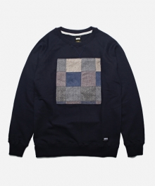 HRB PATCHWORK SWEAT _ NAVY