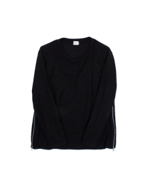 SIDE ZIP KNIT(BLACK)