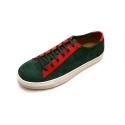 클라토(CLATO) Sneakers (1412-5)&lt;br&gt;Green & Red Suede