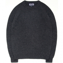 M0435 ribbed wool knit sweater (charcoal)