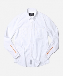 ZIPPER SLEEVE SHIRT _ WHITE