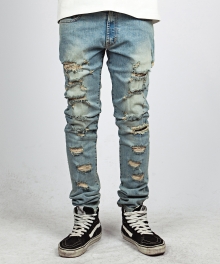 ROCKING DESTROYED JEANS - BLUE