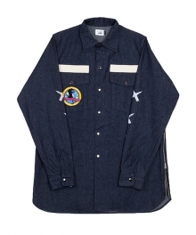 RG-507 MILITARY DENIM SHIRT - BLUE