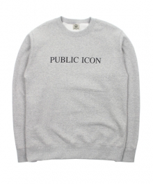 Public Font Sweat Shirt_gray