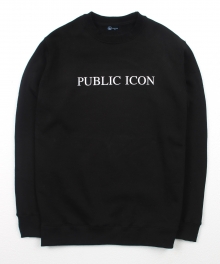 Public Font Sweat Shirt_black