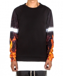 FLAME PATTERN SWEATSHIRT