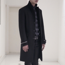 Single Zipper-COAT-BLACK