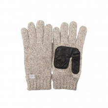 WOOL LEATHER GLOVES IVORY