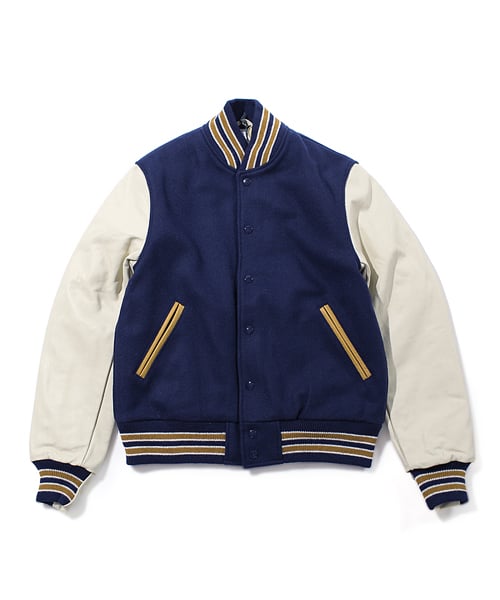골든베어(GOLDEN BEAR) Classic Varsity Jacket (Royal Blue & Cream) - 사이즈 & 후기 | 무신사