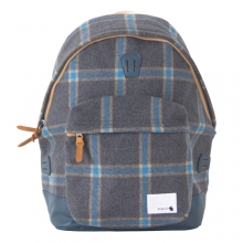 WOOL POPPY BAG CHECK GRAY