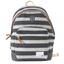 WOOL POPPY BAG STRIPE BLACK