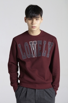 2014 F/W LONELY/LOVELY SWEATSHIRT WINE