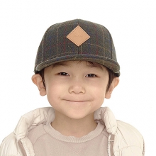 LOGO CHECK SNAPBACK_KHAKI_KIDS