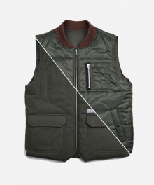 REVERSIBLE VEST _ OLIVE