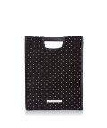 R TOTE 903 DOT CANVAS BLACK