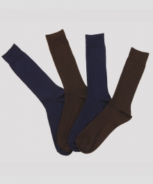 무료배송 [4개 SET] (브라운/네이비) 1507 TROUSERS SOCKS