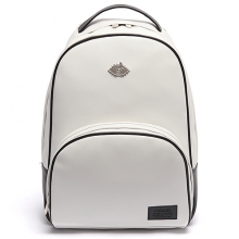 LUNA LEATHER BACKPACK (WHITE/BLACK)