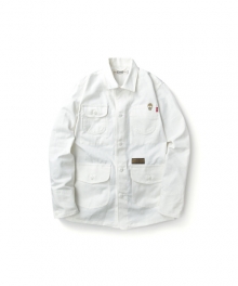 Canvas chore jacket white
