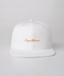 Calligraphy Logo Snapback - White