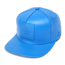 LEATHER PIECE OF CAKE BOX STRAPBACK (BLUE)