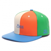 COLORBLOCK LEATHER SNAPBACK (ORANGE)