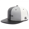 COLORBLOCK LEATHER SNAPBACK (BLACK)