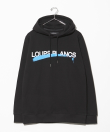 Blue Paint Hooded Sweatshirt - Black