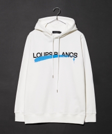 Blue Paint Hooded Sweatshirt - White