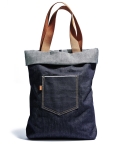 SELVEDGE WORKERS TOTE BAG (raw indigo)