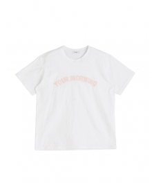 slogan patch t-shirt_pink