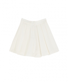 pleated skirt pants_ivory