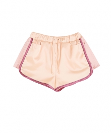 pleated point short_pink