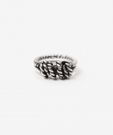 CLAW ROPE SILVER RING