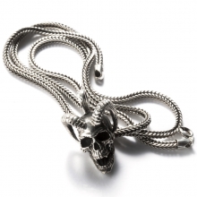 HORN SKULL CHAIN NECKLACE