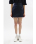 BIAS DENIM SKIRT BLUE