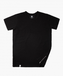 Cotton 100% Side Zipper Tee