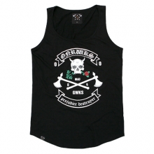 GWT002 MAD SKULL TANK TOP BLACK