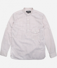 SEERSUCKER PULLOVER SHIRT _ BEIGE