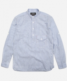 SEERSUCKER PULLOVER SHIRT _ BLUE