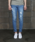 [020]tapered biker denim